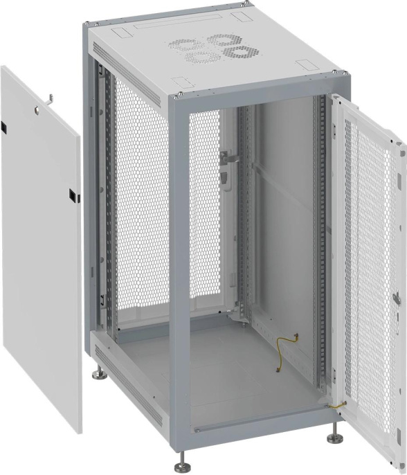 Шкаф коммутационный SYSMATRIX SL 6615.733 напольный,  перфорированная передняя дверь,  15U,  600x800x600 мм