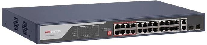 Коммутатор Hikvision DS-3E0326P-E C L2 24x100Мбит/с 2x1Гбит/с 2SFP 24PoE 370W неуправляемый