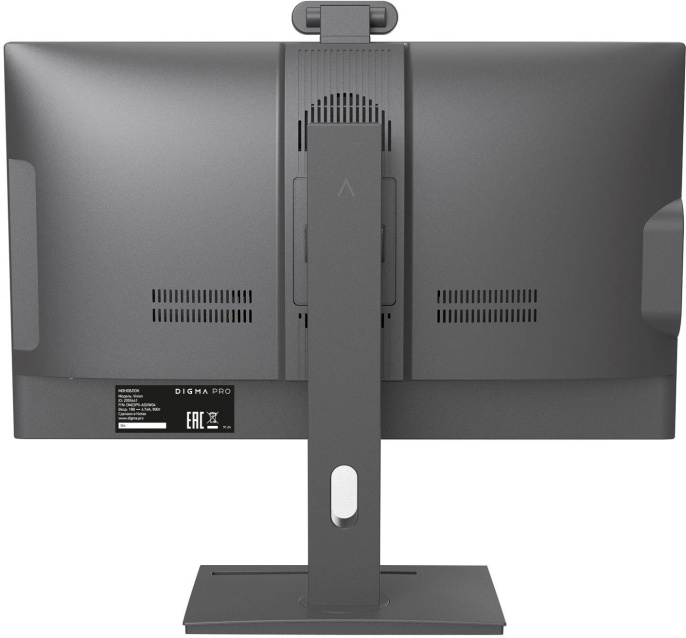 Моноблок Digma Pro Vision 23.8" Full HD i5 1235U (1.3) 16Gb SSD512Gb Iris Xe CR Windows 11 Pro Eth WiFi BT 90W клавиатура мышь Cam черный 1920x1080