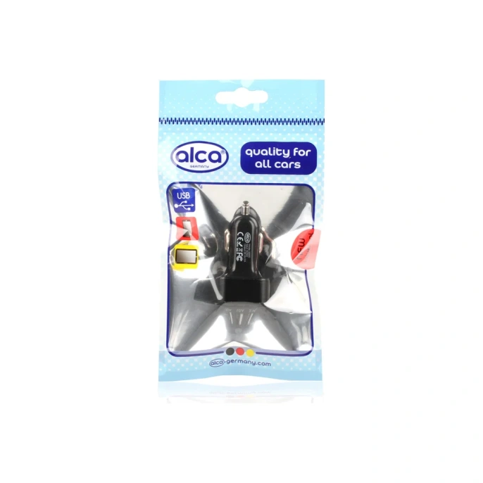 Зарядное устройство Alca, 12v 3 х USB, черное 510510