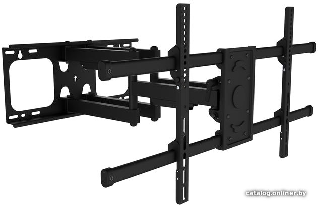 Кронштейн Digis DSM-P4986 поворотно-выдвижной для плоских и изогнутых ТВ 40"-90" до 75 кг, 2x2 колена, VESA до 800x400мм, 69-635 мм от стены, наклон -15°/+5°, поворот +60°/-60°