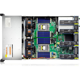 Серверная платформа Gooxi SR201-D25RE 2U 25 bay server with expander bp,based on AMD 7003 2 riser cards of PCIe4.0 X32 to x16x8 2x rear SAS/SATA 2x rear NVME 1300W 1+1 PSU EU power cables rail kit