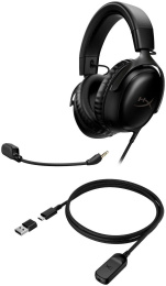 Наушники с микрофоном HyperX Cloud III черный 1.2м мониторные оголовье 727A8AA