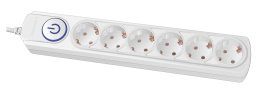 Сетевой фильтр Ippon BK-6-EU-1.8-16-W, 1.8м, белый