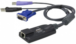 Модуль удлинителя, SVGA+KBD+MOUSE USB 2.0+AUDIO, 50 метр., для подкл. комплекта перключат. KN2124v/KN2140v/KN4124v/KN4140v, макс.разреш. 1920х1200, RJ45+HD-DB15+USB A-тип+2xMINI JACK, Female+4xMale, без Б.П., Virtual Media DDC2B / USB Virtual Media KVM A