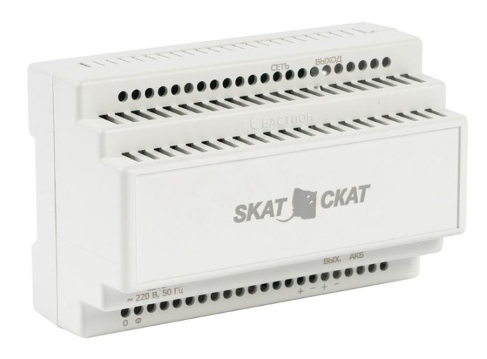 ИБП исполнения DIN 597 Бастион SKAT-12-4.0 DIN СКАТ ИБП-12/4-DIN источник питания 12В 4А АКБ внешн. 1х17-26Ач