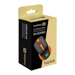 Мышь ExeGate Professional Standard SH-9030BO USB, оптическая, 1200dpi, 3D, 3 кнопки и колесо прокрутки, длина кабеля 1,35м, черная, Color Box EX280437RUS