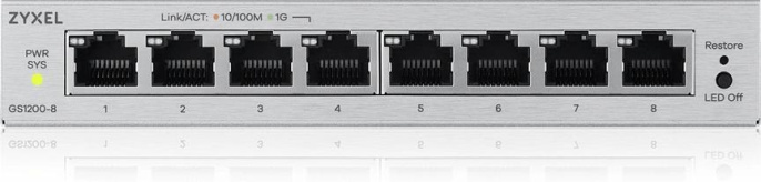 Коммутатор ZyXEL GS1200-8V3-EU0101F, управляемый