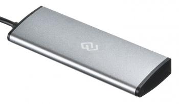 Хаб (разветвитель) Digma HUB-4U2.0-UC-DS, серебристый