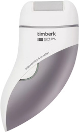 Эпилятор Timberk T-EP01N3 5 Вт, 18 дисков, аккумулятор: Li-Ion 600 мА/ч, 3 насадки, сухое бритье, время работы аккумулятора: 90 мин, время зарядки аккумулятора: 120 мин, материал дисков: нержавеющая сталь