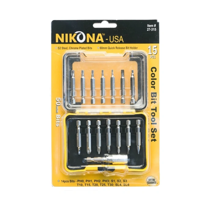 Набор вставок с держателем (15 предметов; 50 мм) NIKONA 27-315