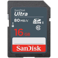 SecureDigital 16GB SanDisk SDHC Class 10 UHS-I Ultra 80MB/s (SDSDUNS-016G-GN3IN)
