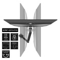 Кронштейн для монитора 13"-32" настольный ExeGate EDM1-3210-21G (алюминий, газовая пружина, VESA 75x75, 100x100, макс.нагрузка 10 кг, наклон -45°/+90°, поворот -90°/+90°, вращение 360°, 2 способа крепления: сквозное и струбцина, цвет черный) EX297361RUS