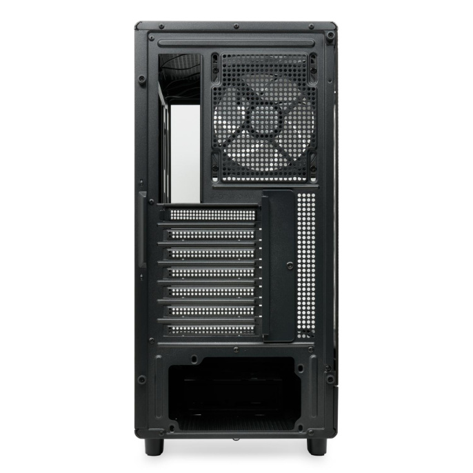 Корпус без блока питания Case HSPD F510, Panoramic Mid Tower, Black, TG, 0.5 SPCC, 3x120mm ARGB Orbis F1 ATX, mATX, mITX 180/280/160mm 1x2.5", 1x3.5", 7xPCI 2xUSB-A 3.0 356x218x467mm (F510-TGBK-ARGB)