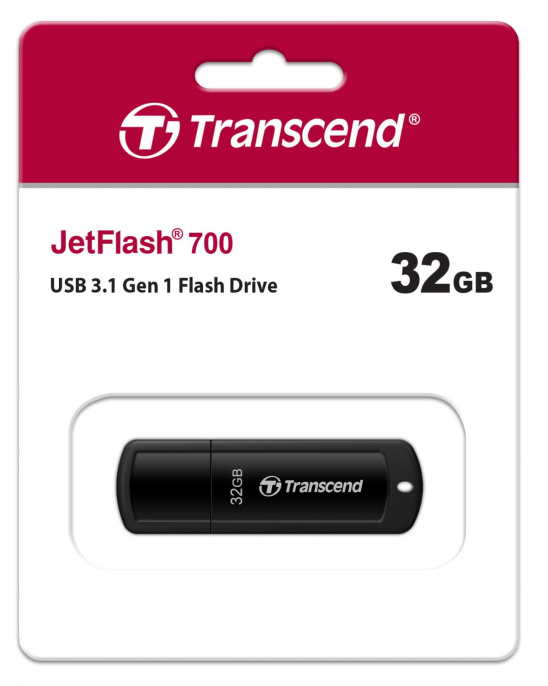 Флеш Диск Transcend 32Gb Jetflash 700 TS32GJF700 USB3.0 черный