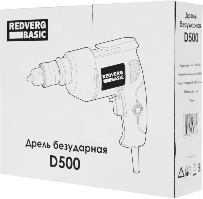 Дрель безударная REDVERG D500 Basic