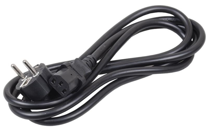 Шнур питания ITK PC-C13D-3M C13-Schuko проводник.:3x1.5мм2 3м 230В 10А упак.:1шт черный