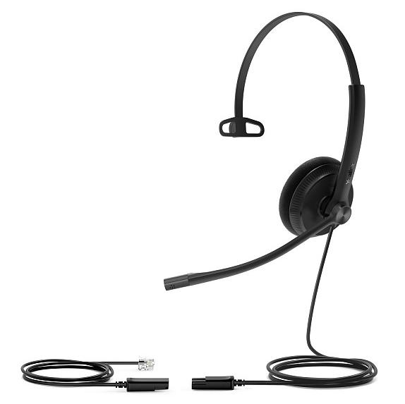 Головная гарнитура Yealink YHS34 Lite Mono Моно, Проводная, HD звук, QD, RJ9