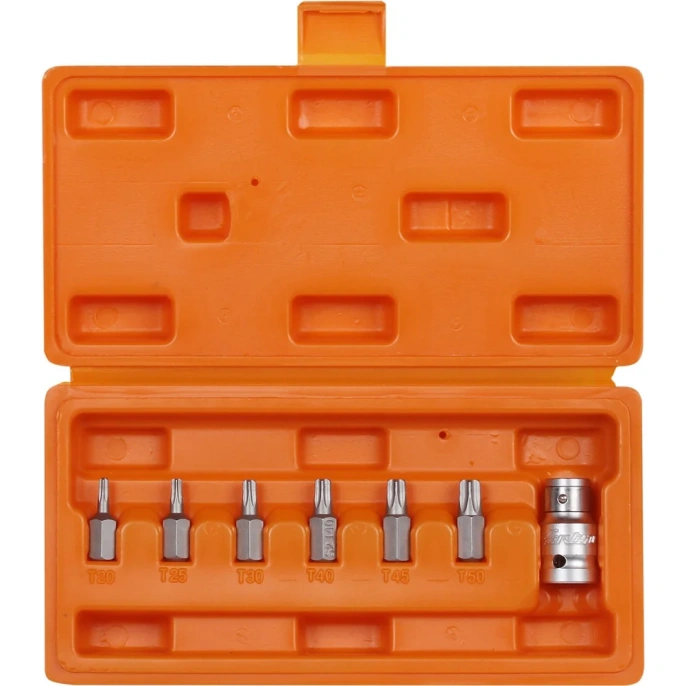 Набор бит вставок TORX (3/8", 30 мм, адаптер для бит 1/2" DR, 7 шт., в кейсе) Airline AT-B-20