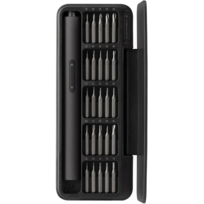 Аккумуляторная отвёртка с набором бит HOTO 25-in-1 Electric Screwdriver Set тёмно-серый, QWLSD010