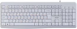 Клавиатура Acer OKW500, проводная, USB, мембранная, белый [zl.kbdee.01s]
