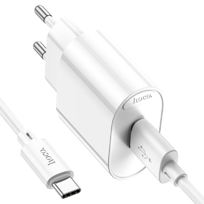HOCO C109A/ Сетевое ЗУ/ 1 USB/ Выход: 10.5W/ White (HC-56580)