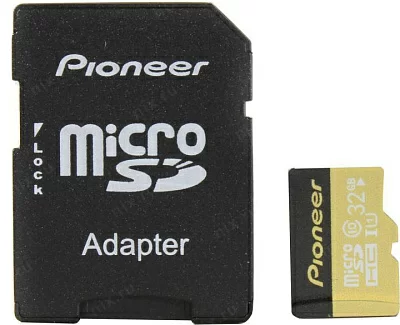 Карта памяти Pioneer APS-MT1D-032 microSDHC 32Gb UHS-I U1 + microSD--SD Adapter