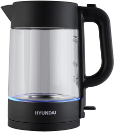Чайник электрический Hyundai HYK-G7707 1.7л. 2200Вт графит корпус: стекло