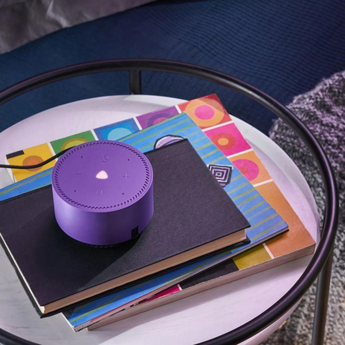 Умная колонка Yandex Станция Лайт Алиса фиолетовый 5W 1.0 BT 10м YNDX-00025P