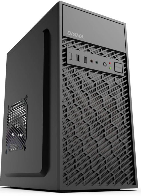Корпус mATX Digma DCC-MN303, Mini-Tower, без БП,  черный