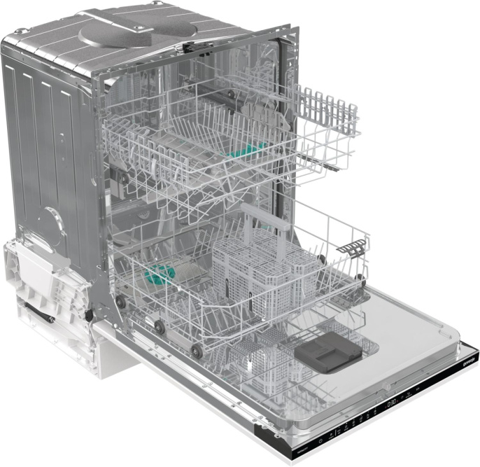 Встраиваемая посудомоечная машина Gorenje GV642D90, полноразмерная, ширина 59.8см, полновстраиваемая, загрузка 14 комплектов