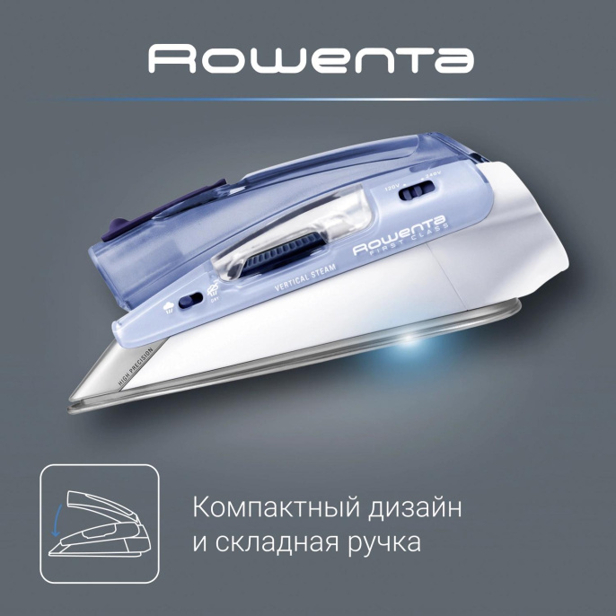 Утюг дорожный Rowenta DA 1510 1000Вт белый/синий