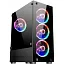 1STPLAYER V2-A-4R1 Корпус FIRE DANCING V2-A / ATX, tempered glass / 4x 120mm LED fans inc. / V2-A-4R1