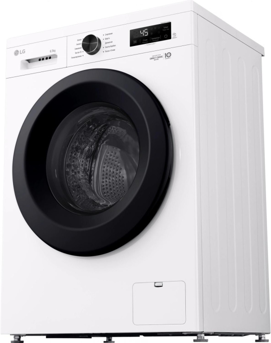 Стиральная машина LG F2Y1WS6W.AGWPCOM, с фронтальной загрузкой, 6.5кг, 1200об/мин, с паром, инверторная
