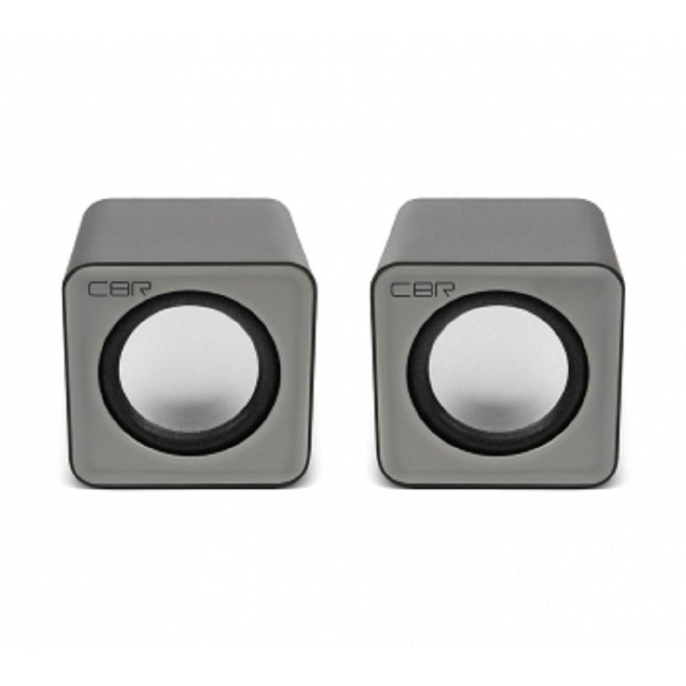 CBR CMS 90 Grey, Акустическая система 2.0, питание USB, 2х3 Вт 6 Вт RMS , материал корпуса пластик, 3.5 мм линейный стереовход, регул. громк., цвет серый