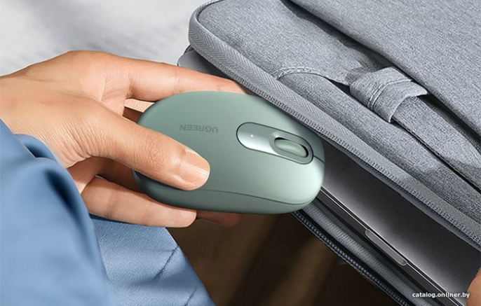 Беспроводная компьютерная мышьUGREEN MU105 90672 2.4G Wireless Mouse. Цвет: серовато-зеленый