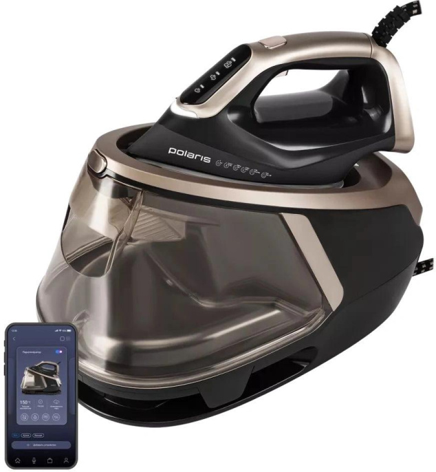 Парогенератор Polaris PSS 8010K X-Steam PRO 3000Вт черный/золотистый (27121582)