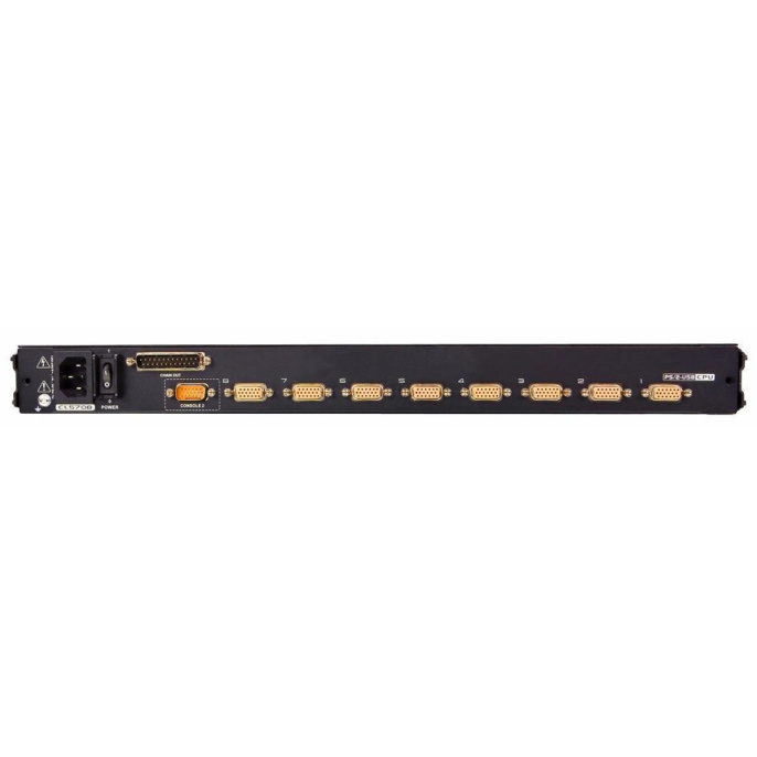 8-портовый KVM-переключатель с ЖК-дисплеем Slideaway/ATEN/ 17.3" 8-Port PS/2-USB VGA Single Rail LCD KVM Switch (CL5708MW)
