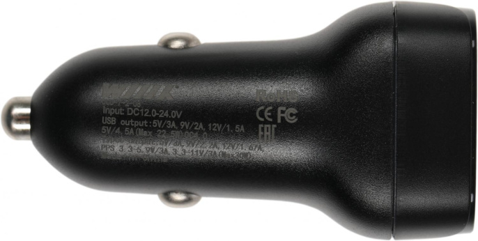 Автомобильное зар./устр. Wiiix UCC-7-2-08 3A+2A PD+QC USB-C/USB-A универсальное черный