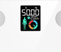 Напольные весы KitFort КТ-838, до 180кг, цвет: белый