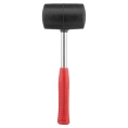 Резиновая киянка INTERTOOL 680г. 75 мм, черная резина, металлическая ручка HT-0232