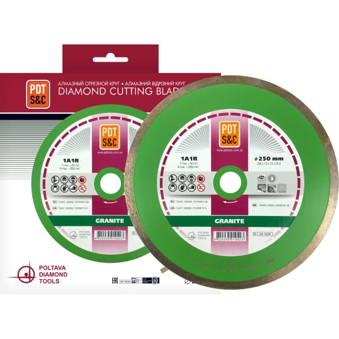 Диск алмазный отрезной Granite 820701CGR 1A1R (250х1.6х10х25.4 мм) ПАИ 4820235010423