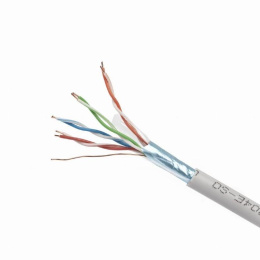 Cablexpert [FPC-5004E-SOL] Кабель FTP 5e, 4 пары, 0.48мм, CAA, 305м серый