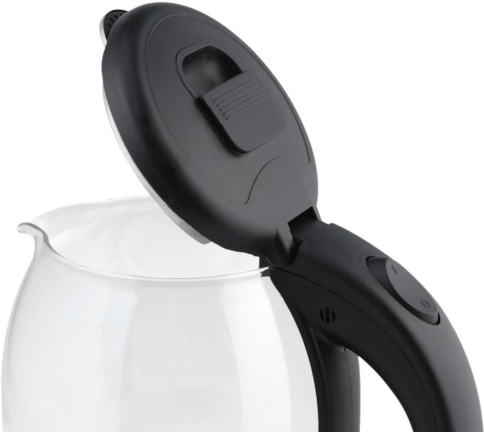 Чайник электрический Scarlett SC-EK27G10 1.7л. 1800Вт черный корпус: стекло/пластик