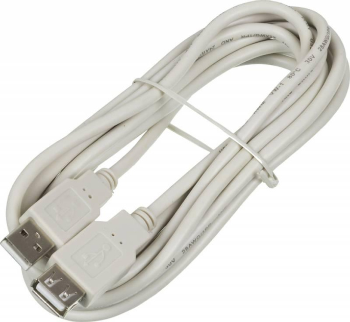Кабель-удлинитель USB2.0 NingBo USB A m - USB A f , 3м, блистер [usb2.0-am-af-3-br]