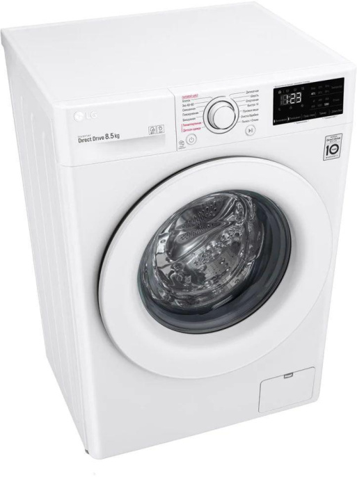 Стиральная машина LG F2V3GS3W, с фронтальной загрузкой, 8.5кг, 1200об/мин, с паром, инверторная