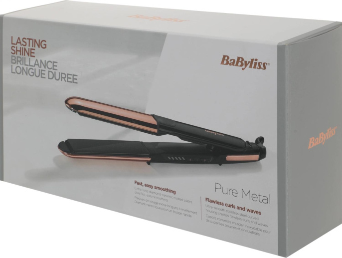 Выпрямитель для волос BABYLISS ST481E,  черный и золотистый