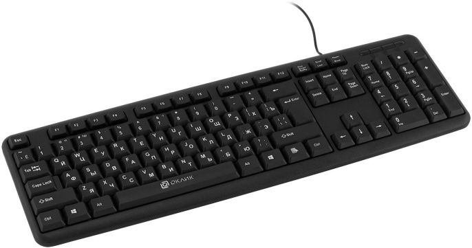 Клавиатура Oklick 180M, проводная, USB, мембранная, черный [943626]
