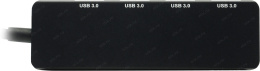 USB-Хаб концентратор 4-в-1 ExeGate DUB-4C/3 кабель-адаптер USB Type C -- 4xUSB3.0, Plug&Play, корпус алюминиевый, черный EX297631RUS