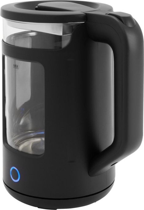 Чайник электрический Vitek VT-WK1082 1.7л. 2000Вт черный корпус: стекло